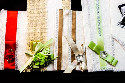 Colored wedding invitations. Pampering for guests