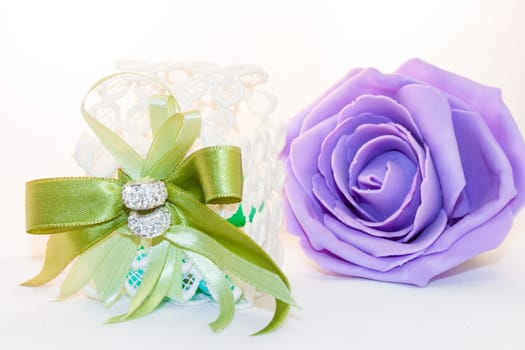 Wedding violet rose. Decorations for wedding party