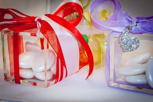 Box for wedding confetti. Little object for wedding.