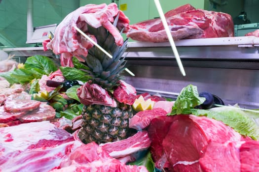 Meats and prepared Italian craft butcher Sicilian
