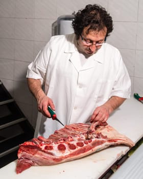 True Sicilian butcher to work in Riposto Catania