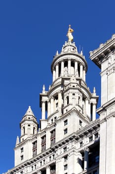 The NYC Municipal City Hall Building, center of city operations of New York City, United States of America