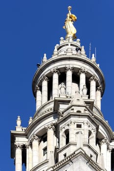 The NYC Municipal City Hall Building, center of city operations of New York City, United States of America