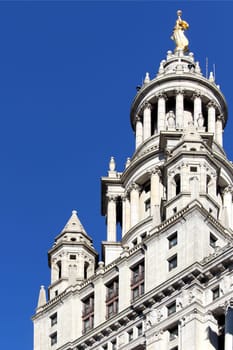 The NYC Municipal City Hall Building, center of city operations of New York City, United States of America