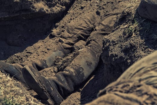 conceptual image of violence and crime,dead body,hdr