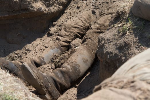 conceptual image of violence and crime,dead body