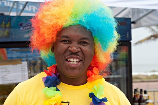 DURBAN, SOUTH AFRICA - JULY 23, 2016: Gay Pride celebration and parade at North Beach