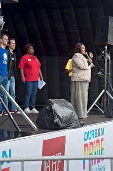 DURBAN, SOUTH AFRICA - JULY 23, 2016: Gay Pride celebration and parade at North Beach