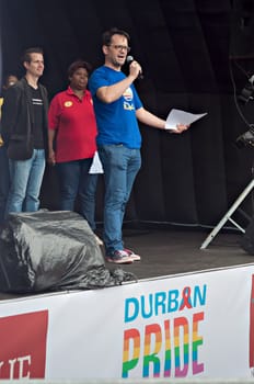 DURBAN, SOUTH AFRICA - JULY 23, 2016: Gay Pride celebration and parade at North Beach