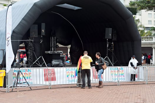 DURBAN, SOUTH AFRICA - JULY 23, 2016: Gay Pride celebration and parade at North Beach