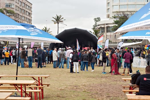 DURBAN, SOUTH AFRICA - JULY 23, 2016: Gay Pride celebration and parade at North Beach