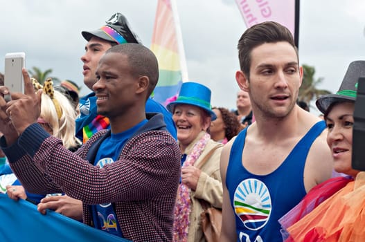 DURBAN, SOUTH AFRICA - JULY 23, 2016: Gay Pride celebration and parade at North Beach