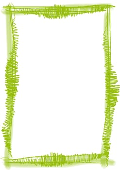Frame brush stroke green