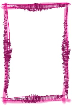 Frame brush stroke. red purple