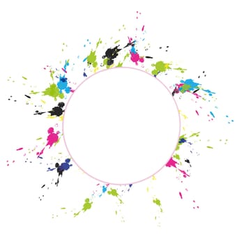 Frame brush stroke. and circle