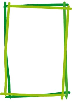 Frame brush stroke green