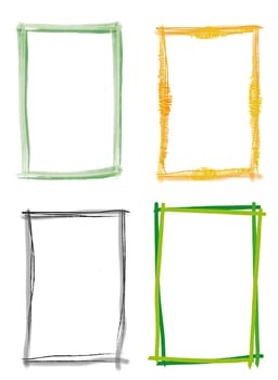 Frame brush stroke green