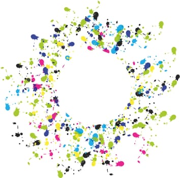 Frame brush stroke. and circle