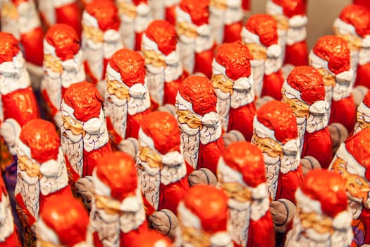 Santa Claus chocolate in supermarket
