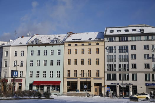 building frontage at moritzplatz in berlin kreuzberg