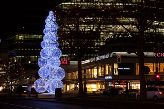 Christmas lighting at Kurfuerstendamm in Berlin Germany