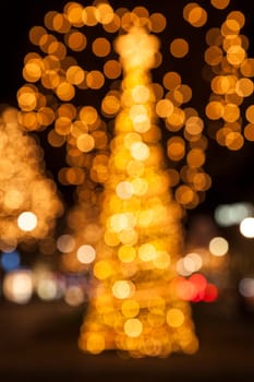 Christmas tree blurred