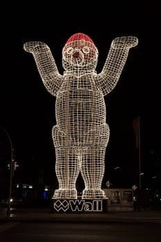 Berlin bear christmas lighting at Kurfuerstendamm