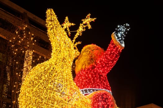 Santa Claus on horseback at Kurfürstendamm in Berlin
