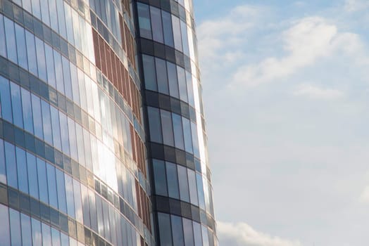 office building against blue sky