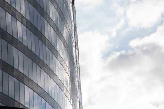 office building against blue sky