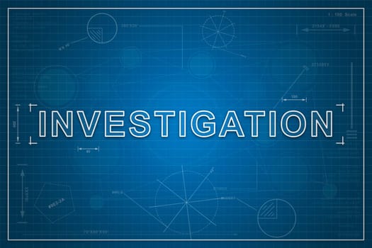 Investigation on paper blueprint background, business concept