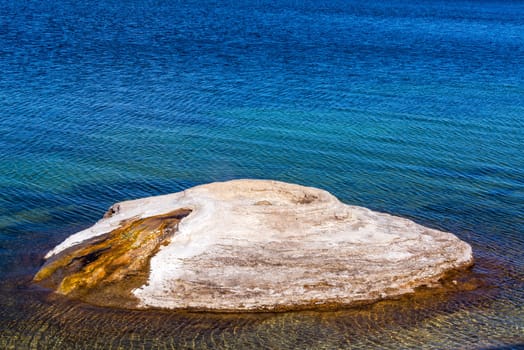 Fishing Cone Geyser at West Thumb Geyser Basin in Yellowstone National Park