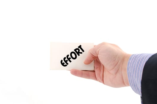 Effort text concept isolated over white background