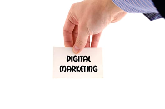 Digital marketing text concept isolated over white background