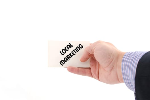 Local marketing text concept isolated over white background