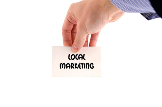 Local marketing text concept isolated over white background