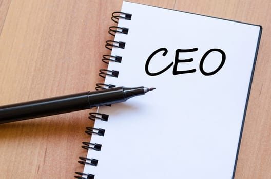 Ceo text concept write on notebook