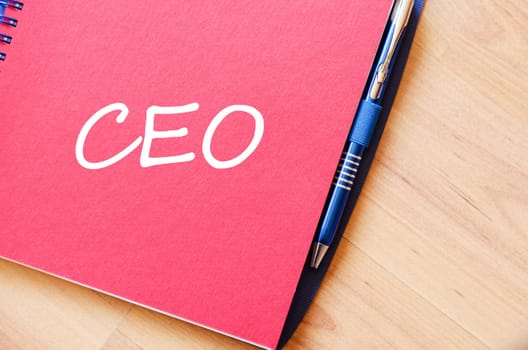 Ceo text concept write on notebook