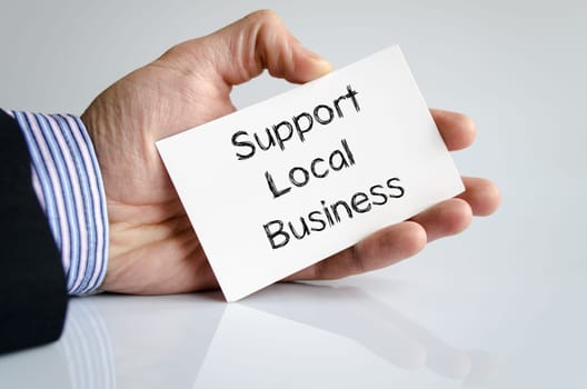 Support local business text concept isolated over white background