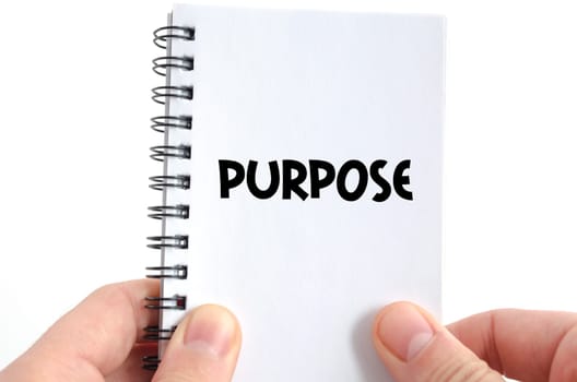 Purpose text concept isolated over white background