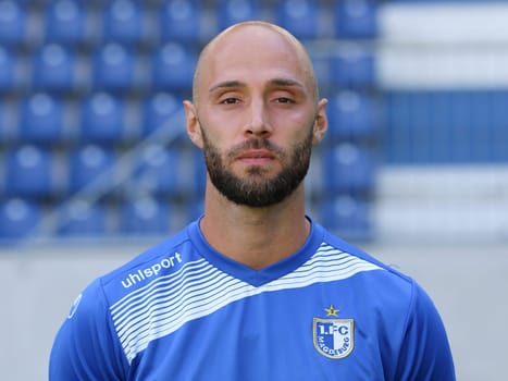 Defender Christopher Handke in the squad 1. FC Magdeburg - 3. Football League - Squad season 2016/17