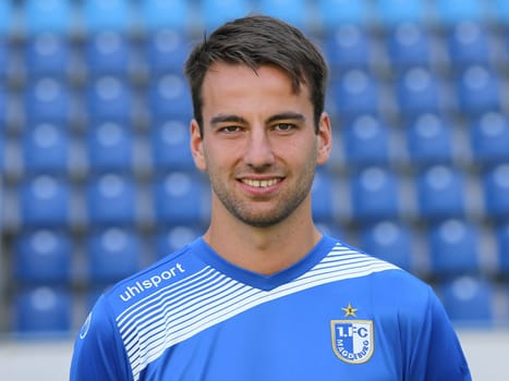 Striker Christian Beck in the squad 1. FC Magdeburg - 3. Fußball-Liga - Squad season 2016/17