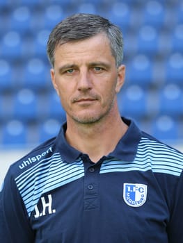 Head coach Jens Härtel in the squad 1. FC Magdeburg - 3. Football League - Squad season 2016/17