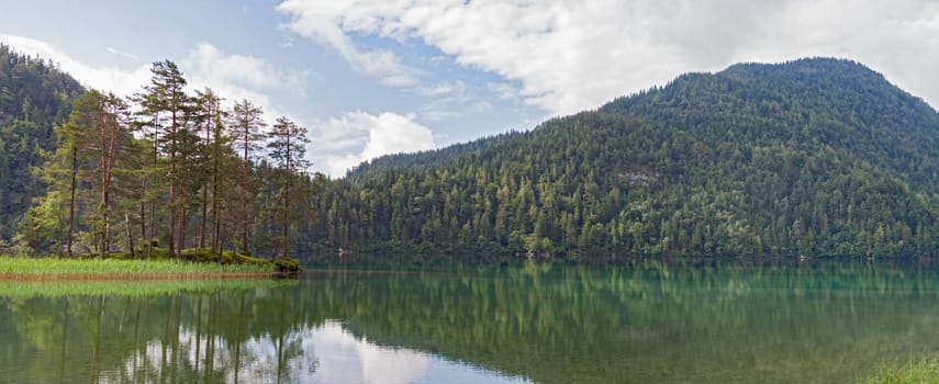 Hintersteiner See mountain lake in the nature reserve Wilder Kaiser Tirol austria