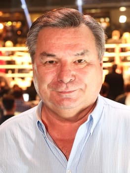 Sports presenter Waldemar Hartmann at SAT1 Ran - Boxing on 16.07.2016 in the Max-Schmeling-Halle Berlin