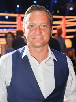 former German football player and jetz manager Horst Heldt at SAT1 Ran - Boxing on 16.07.2016 in the Max-Schmeling-Halle Berlin