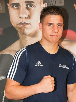 Super middleweight boxer Tyron witness (Team Sauerland) at SAT1 Ran - Boxing on 16.07.2016 in the Max-Schmeling-Halle Berlin