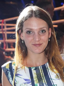 Actress Berit Möller at SAT1 Ran - Boxing on 16.07.2016 in the Max-Schmeling-Halle Berlin