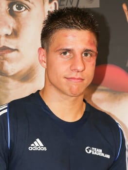 Super middleweight boxer Tyron witness (Team Sauerland) at SAT1 Ran - Boxing on 16.07.2016 in the Max-Schmeling-Halle Berlin