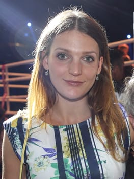 Actress Berit Möller at SAT1 Ran - Boxing on 16.07.2016 in the Max-Schmeling-Halle Berlin
